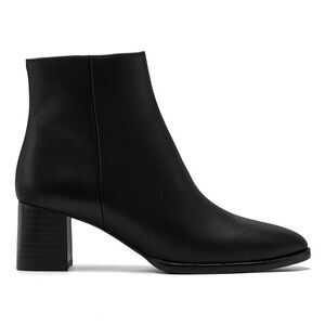 Inez Carla Black Calf Leather Ankle Boots